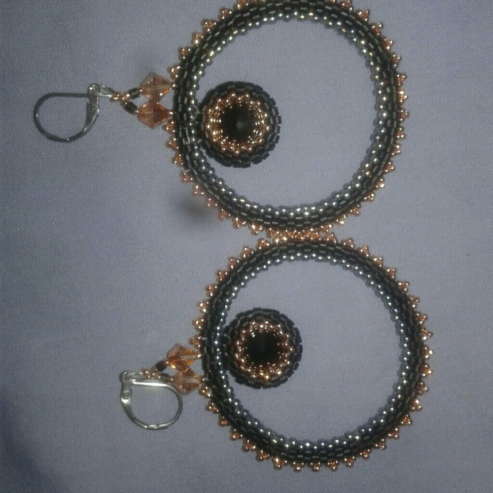 Hoop ring earrings - Picture 3 of 6